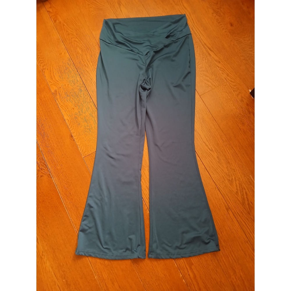 Blue Stretchy Flare Soft Leggings Large